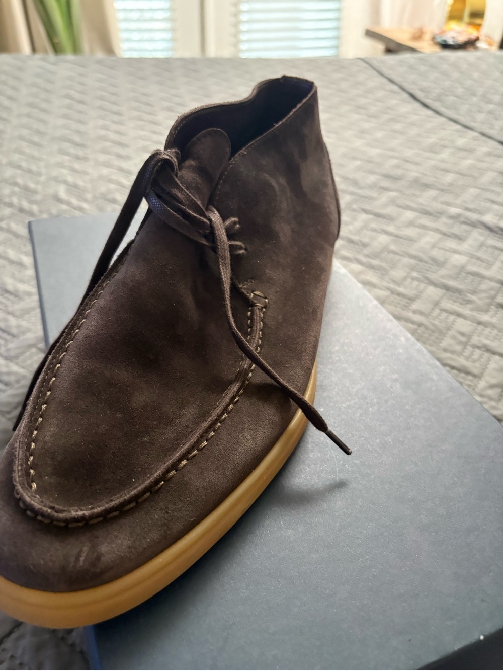 Suitsupply Brown Suede Chukka with Gum Sole